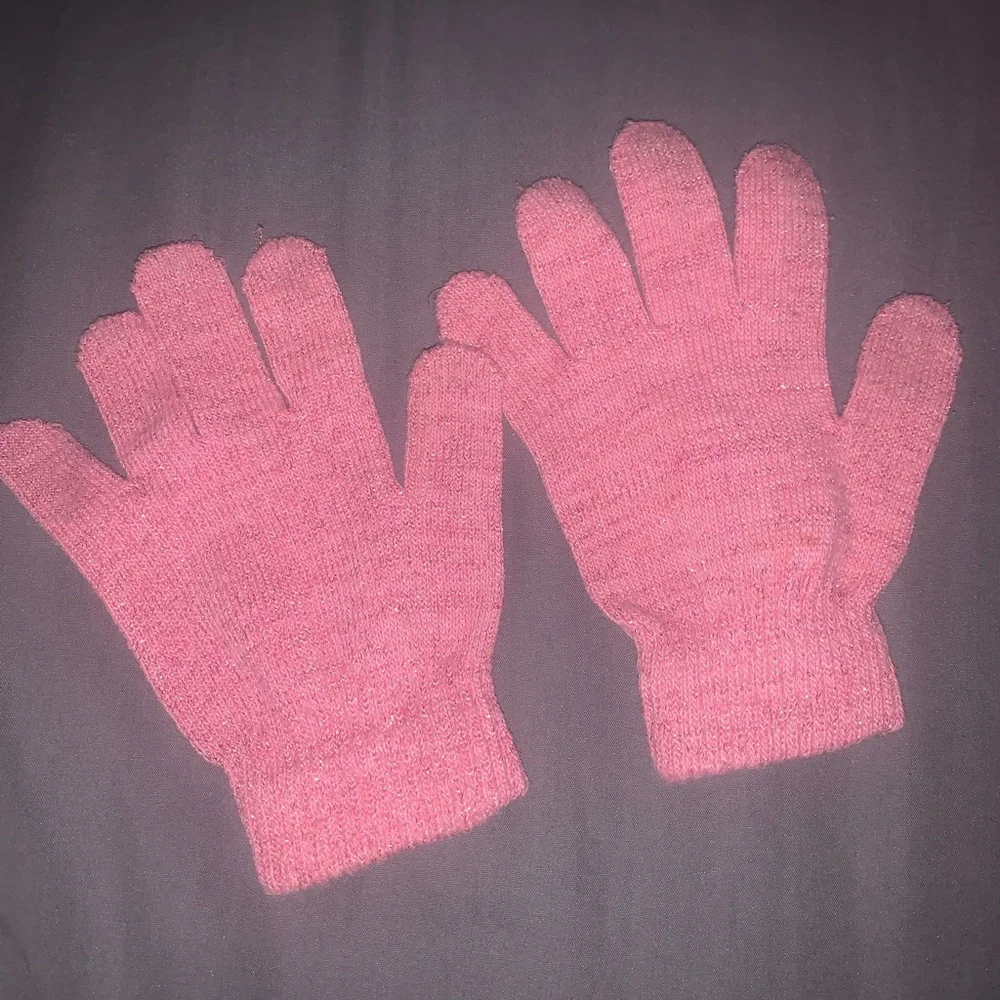 Warm Pink Kids Mittens